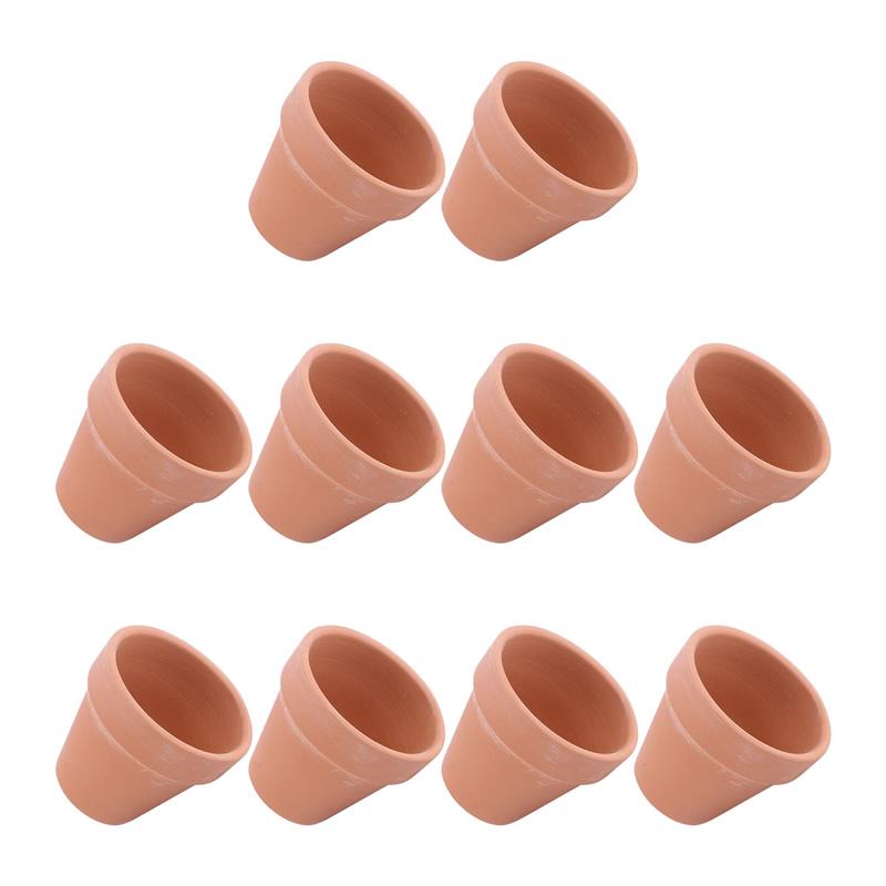 Mini Bonsai Zen Garden - 10Pcs Mini Terracotta หม้อพืชกระถางดอกไม้ Succulent Nursery