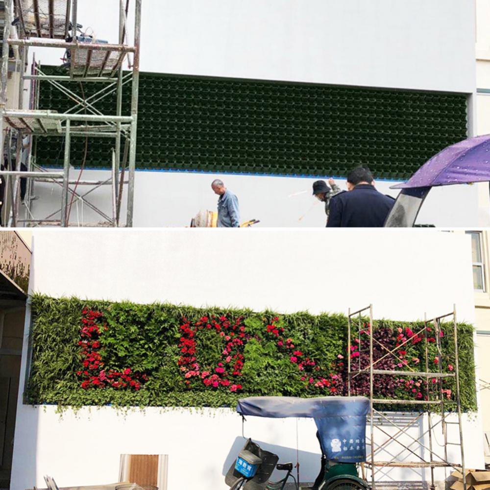Bonsai Garden Wall - ติดผนังป่ากล่องหลายหลุมดอกไม้หม้อคอนเทนเนอร์แนวตั้ง 3D สีเขียวกล่องปลูกสวนบอนไซ Succulents Planter