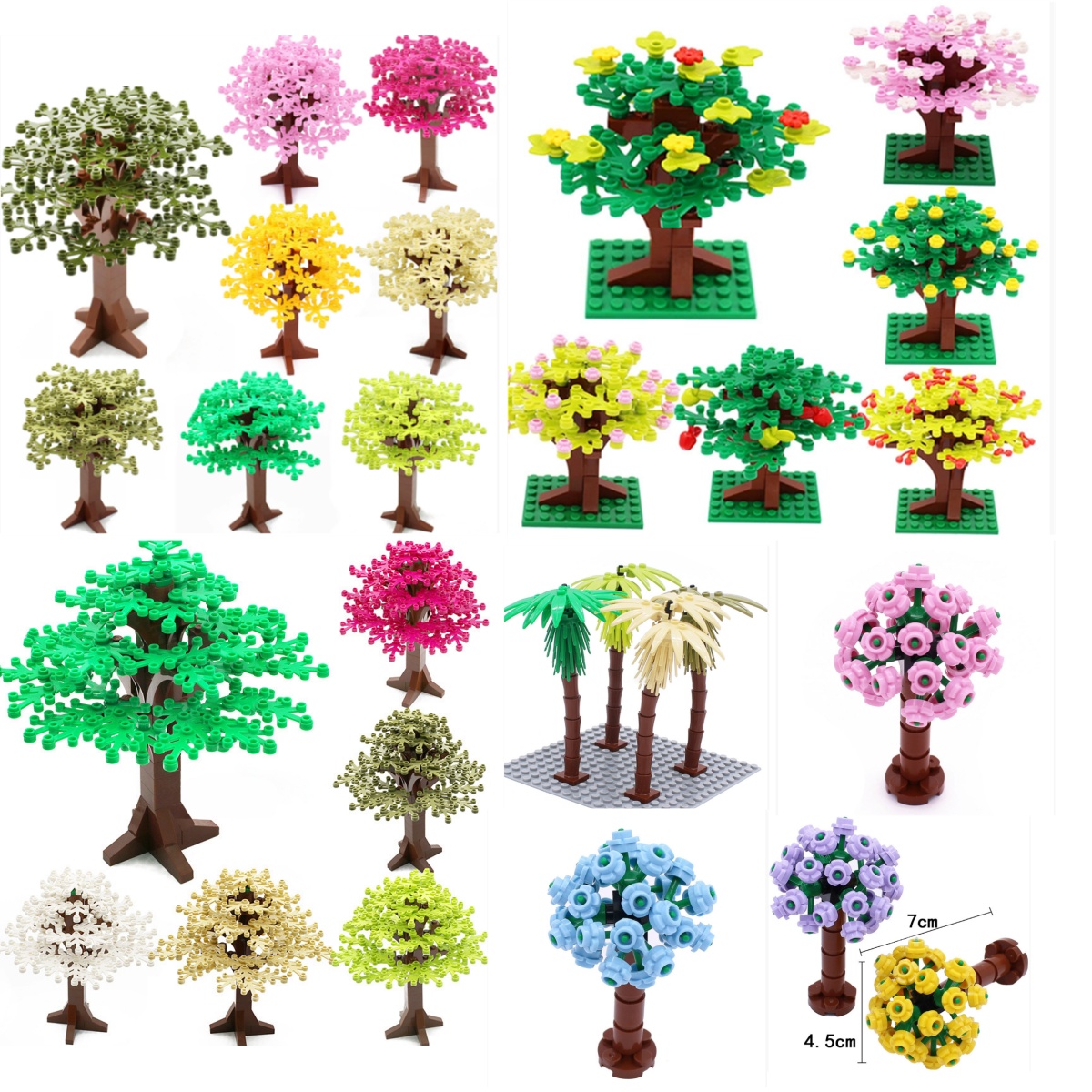 Bonsai Garden Lego Set - บล็อกอาคารต้นไม้ดอกไม้ชุดCity Plant Gardenบอนไซป่าธรรมชาติCity Street View Park