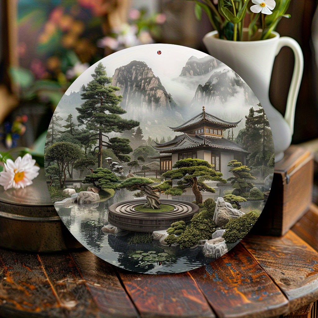 ป้ายโลหะอะลูมิเนียมทรงกลมลายสว - Bonsai Garden Wall บทวิจารณ์และราคา