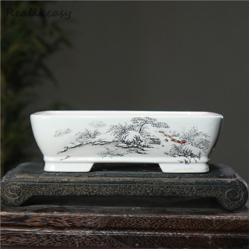 กระถางเซรามิกใส่ดอกไม้สีม่วงขน - Mini Bonsai Zen Garden บทวิจารณ์และราคา