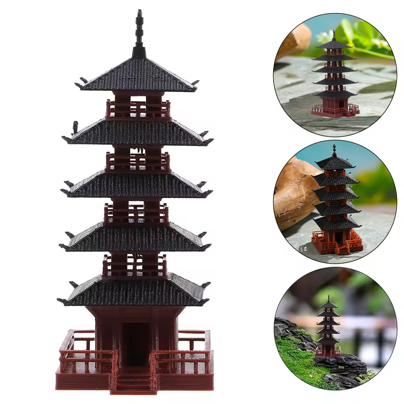 🛒 1 ชิ้น รูปปั้นมินิพักศาลา แบ - Mini Bonsai Zen Garden บทวิจารณ์และราคา