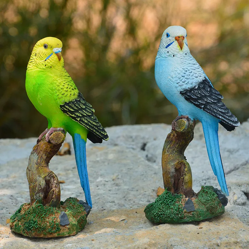 รูปปั้นนกแก้วเรซิ่น ของตกแต่งส - Bonsai Garden Wall บทวิจารณ์และราคา